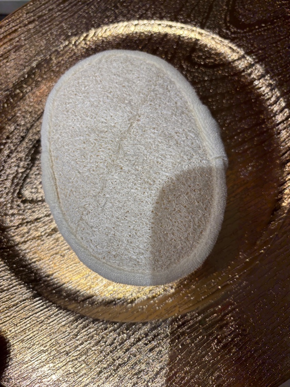 Gifts for Mom 🌸✨ Natural Loofah Exfoliating Bath Pad - Cream